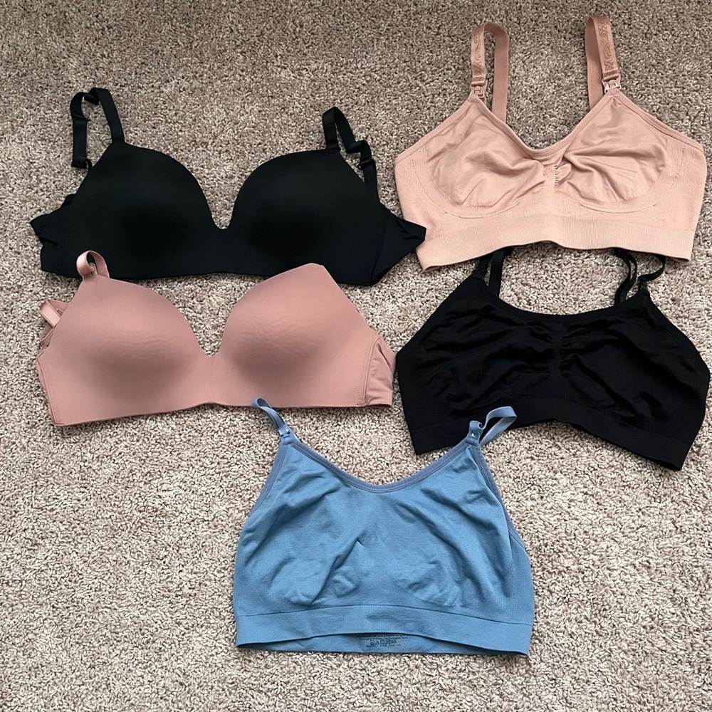 Bundle of 5 Nursing Bras Size L-XL